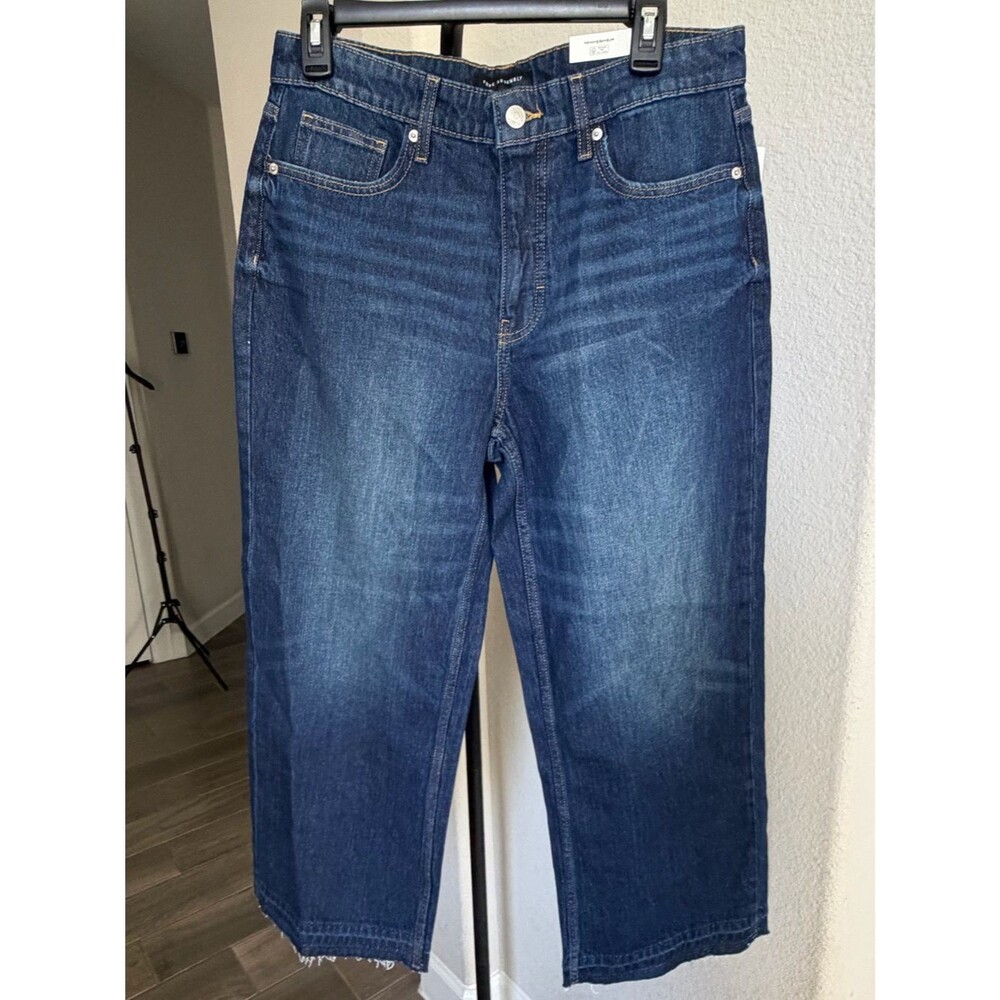 Free Assembly Women’s Cropped Jeans in Dark Indigo Wash - 8
